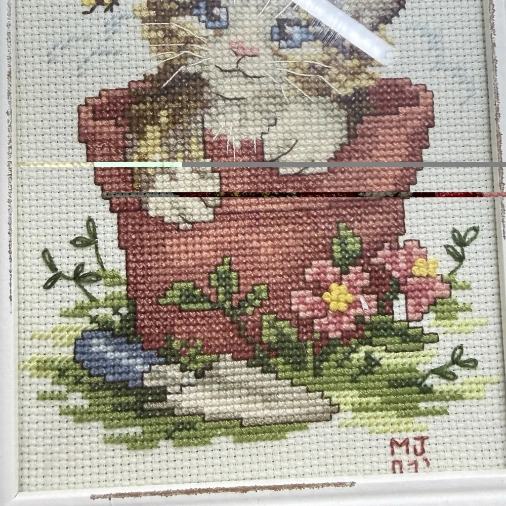 Curious Kitten Cross Stitch Adorable Kitty 10